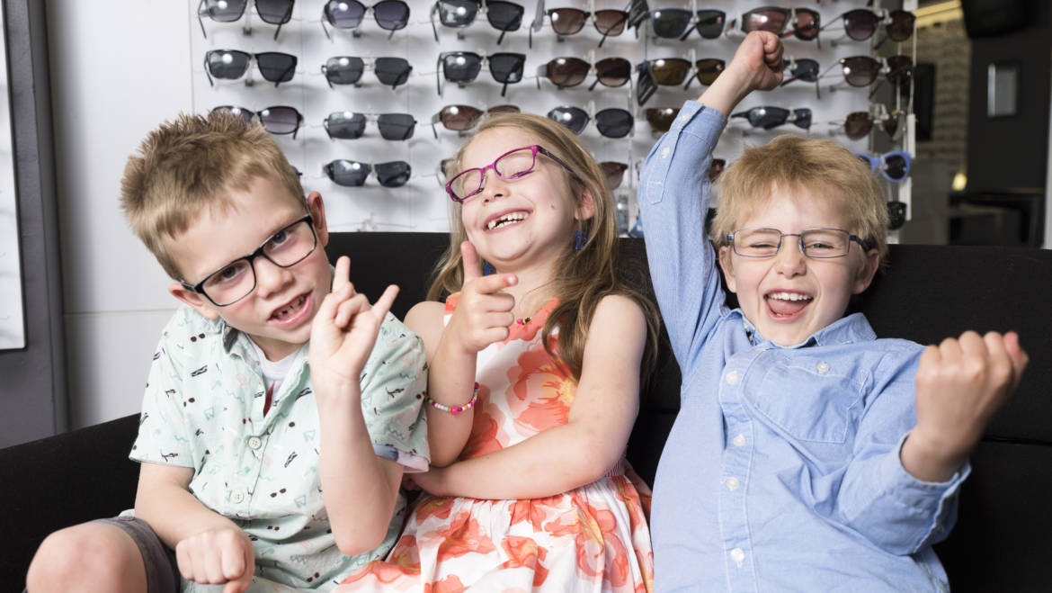 children using prescription glasses